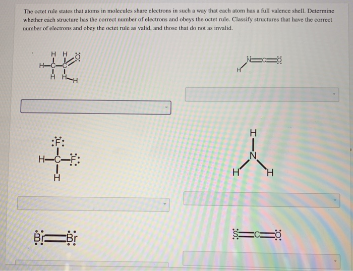 Solved The octet rule states that atoms in molecules share | Chegg.com