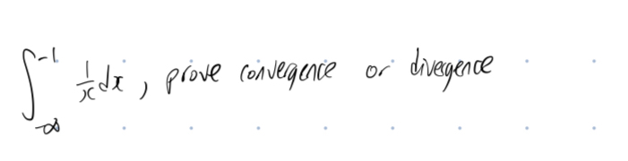 Solved ∫-∞-11xdx, ﻿prove convergence or divergence | Chegg.com