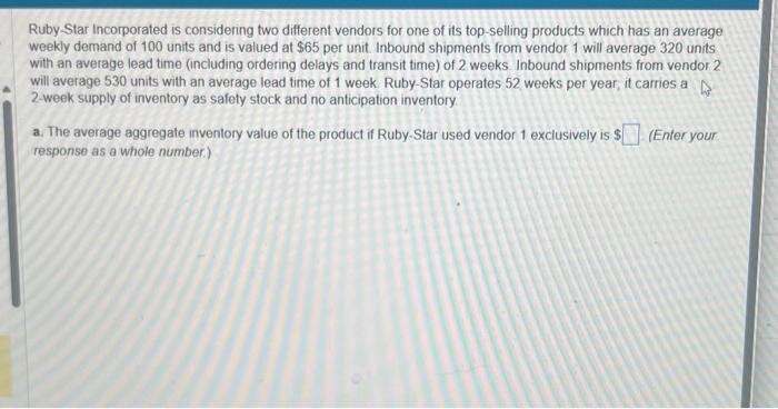 Solved Ruby Star Incorporated is considering two different | Chegg.com