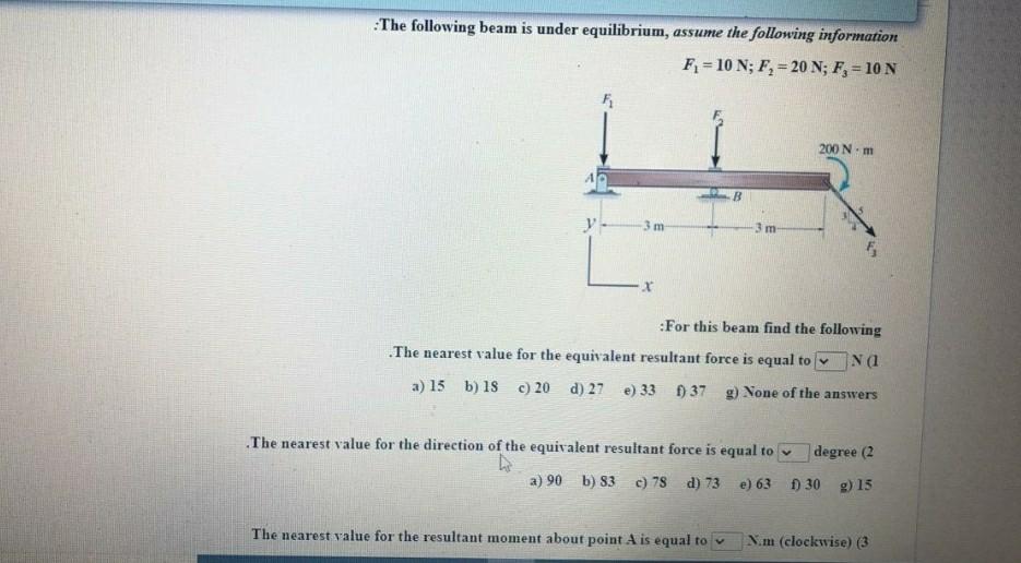 Solved : The Following Beam Is Under Equilibrium, Assume The 