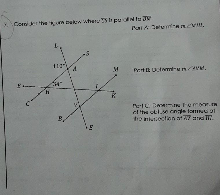 Solved 7. Consider the figure below where CS is parallel to | Chegg.com