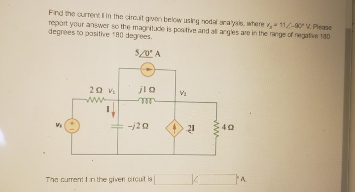 Solved Find the current I in the circuit given below using | Chegg.com
