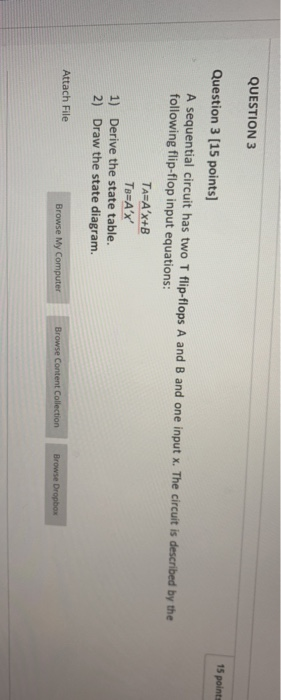 Solved QUESTION 3 15 points Question 3 (15 points) A | Chegg.com