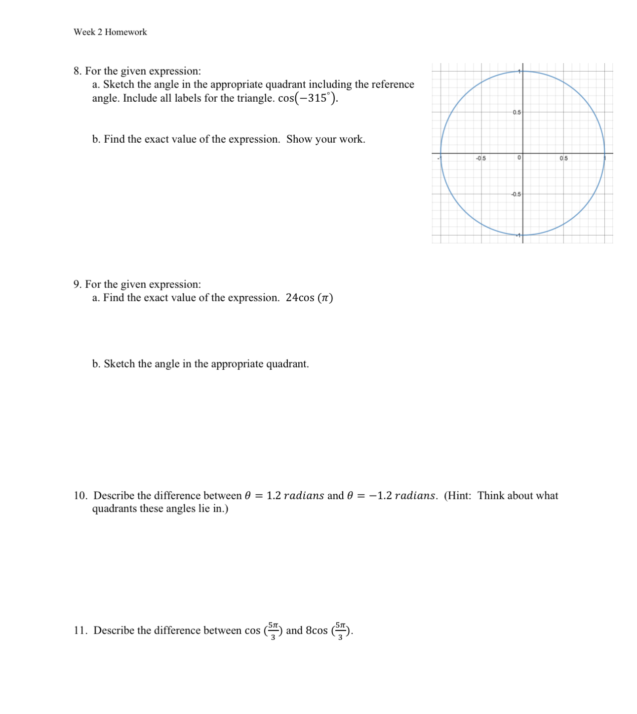 Solved Week 2 ﻿Homework8. ﻿For the given expression:a. | Chegg.com