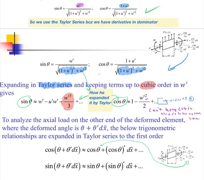 Solved HOW he expanded it in Taylor series for sine and | Chegg.com