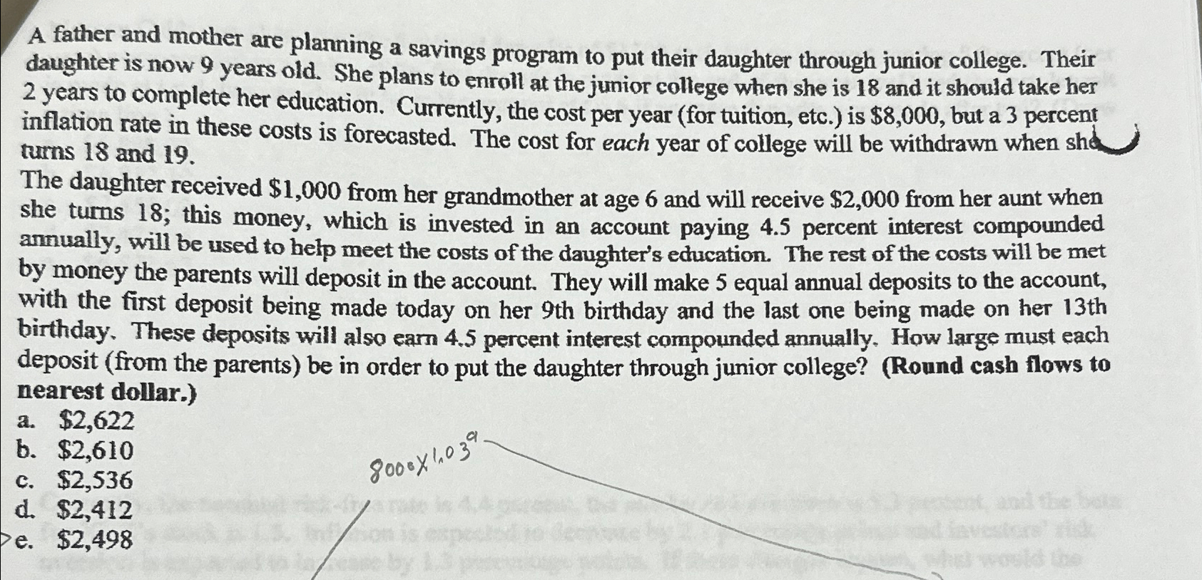 Solved A father and mother are planning a savings program to | Chegg.com