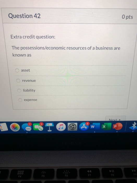 Solved Question 42 O pts Extra credit question: The | Chegg.com