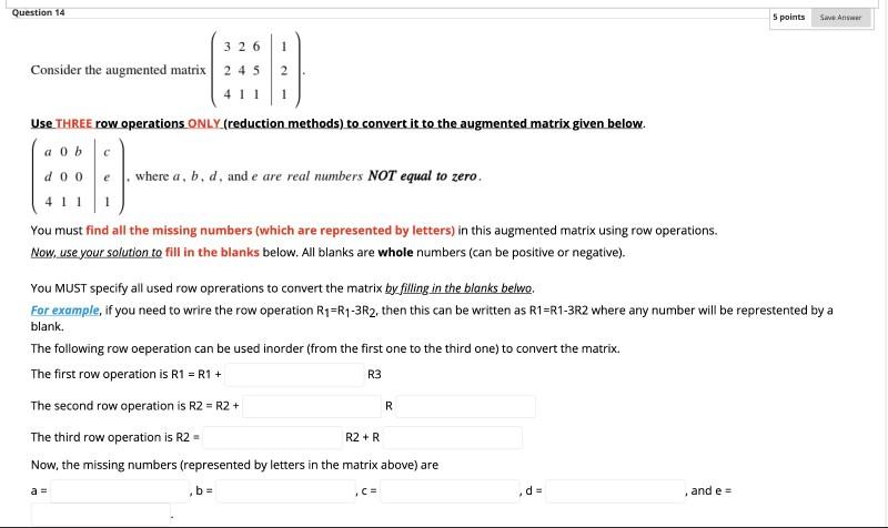 Solved Question 14 5 points Save Answer 3 26 1 Consider the | Chegg.com