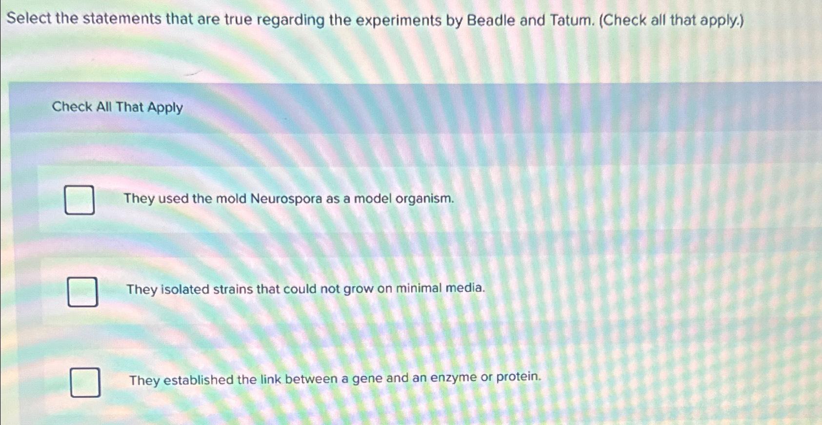 Solved Select the statements that are true regarding the | Chegg.com