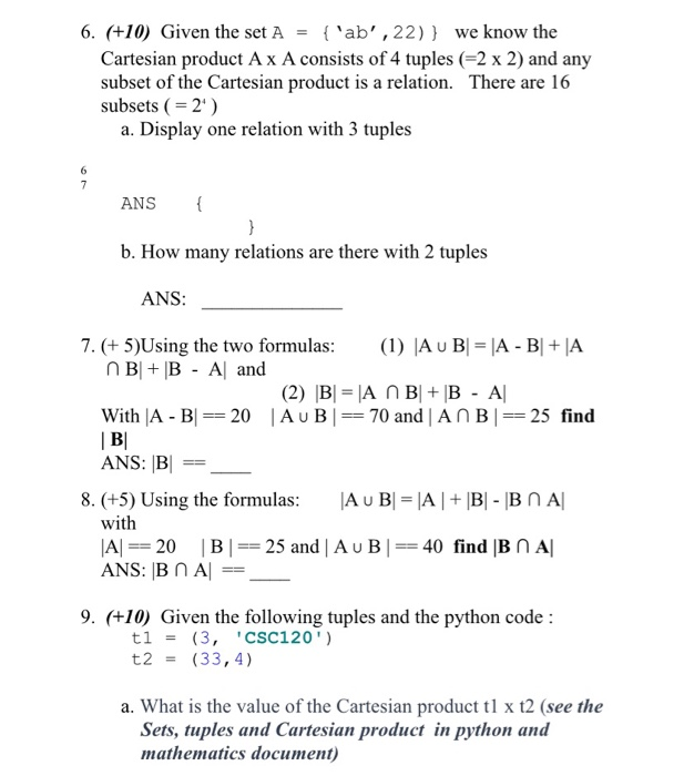 Solved 3. (+5) Given The Following Python Code, What Is The | Chegg.com