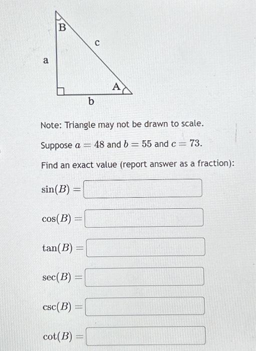 Solved Note: Triangle may not be drawn to scale. Suppose | Chegg.com