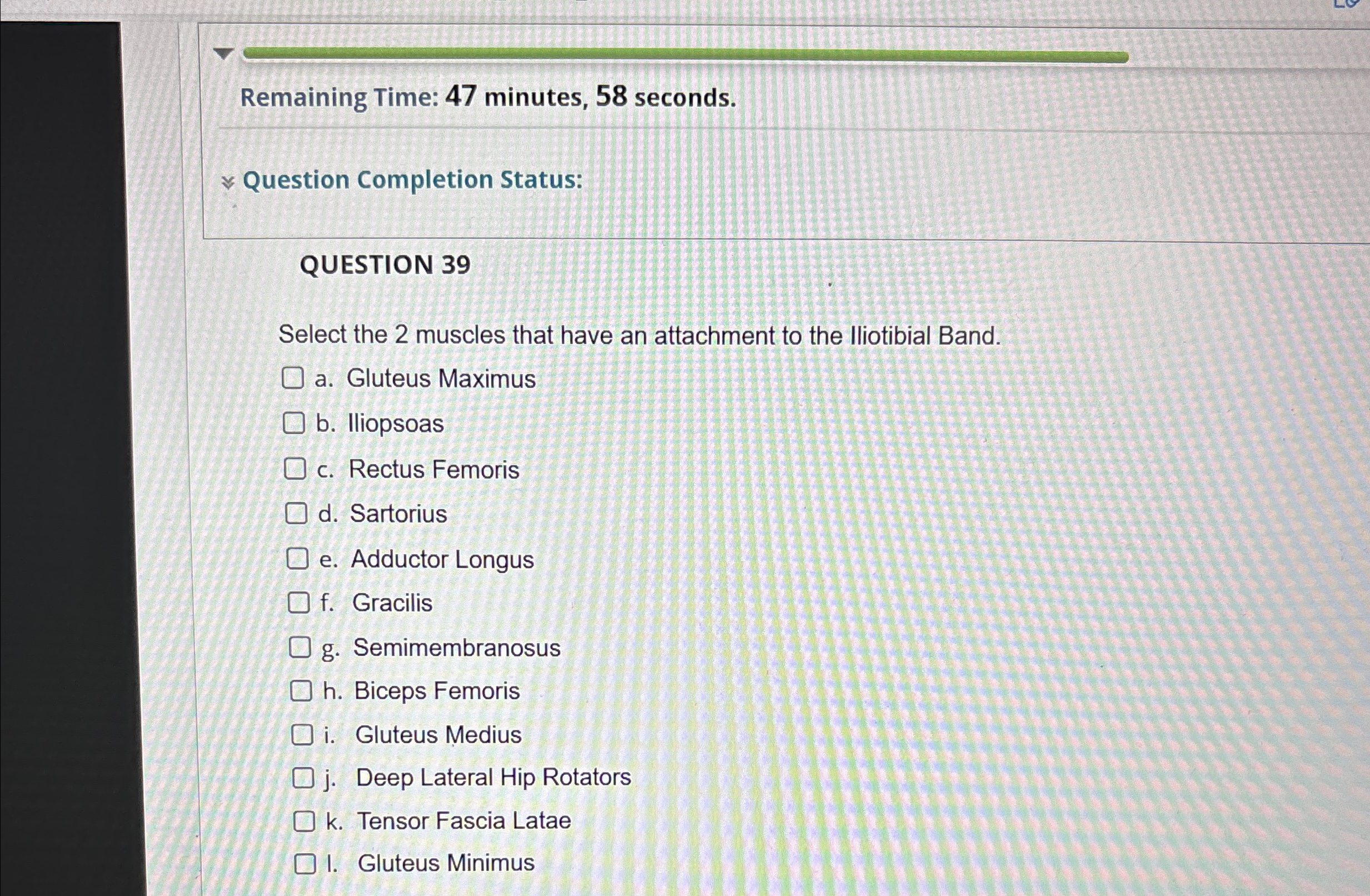 Solved Remaining Time: 47 ﻿minutes, 58 ﻿seconds.~~ Question | Chegg.com