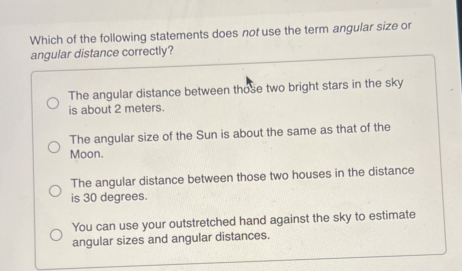 Solved Which of the following statements does not use the | Chegg.com