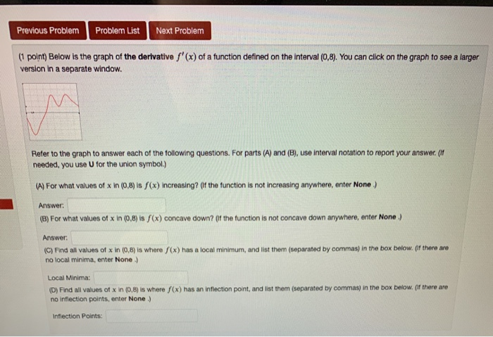 Solved Previous Problem Problem List Next Problem (1 point) | Chegg.com