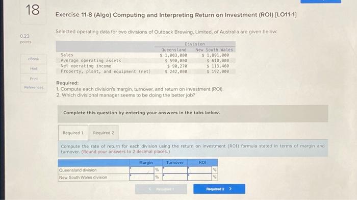 Solved 18 Exercise 11-8 (Algo) Computing And Interpreting | Chegg.com