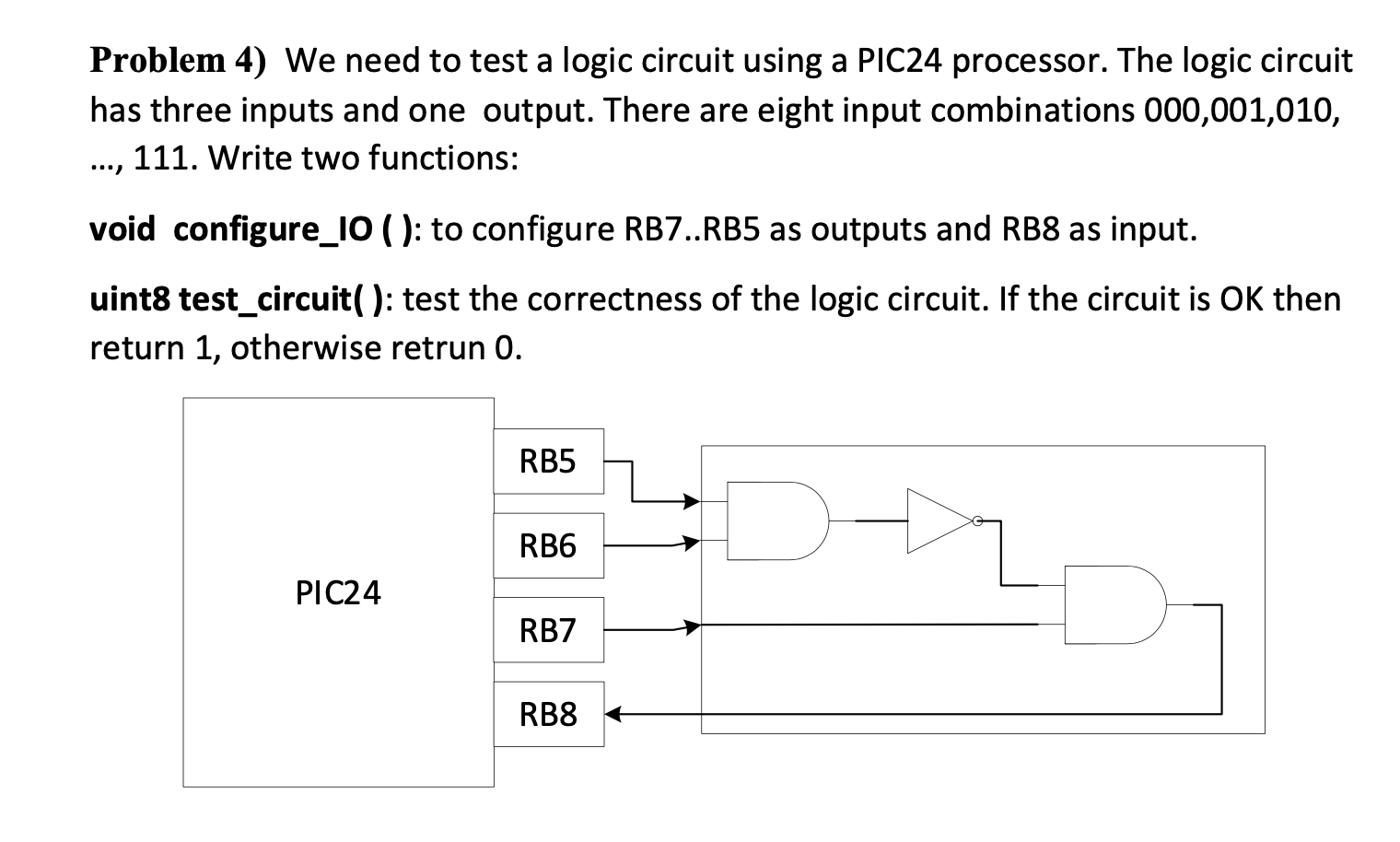 Solved Problem 4) We need to test a logic circuit using a | Chegg.com