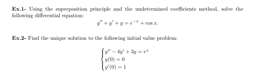 Solved Ex.1- ﻿Using the superposition principle and the | Chegg.com