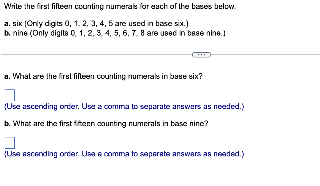 Solved 0,1,2,3,4,5 ﻿are used in ﻿base six.0,1,2,3,4,5,6,7,8 | Chegg.com