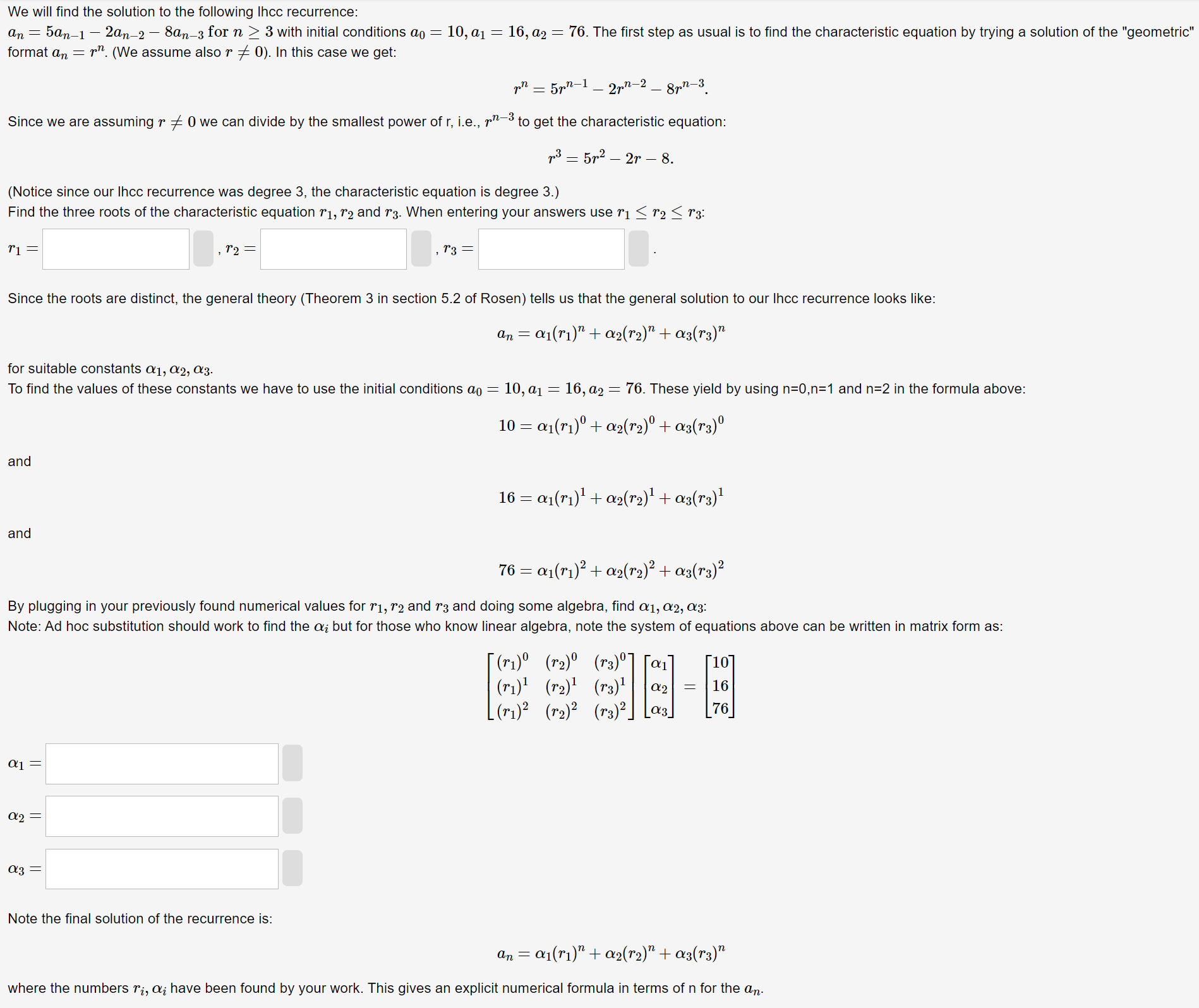 Solved We will find the solution to the following Ihcc | Chegg.com