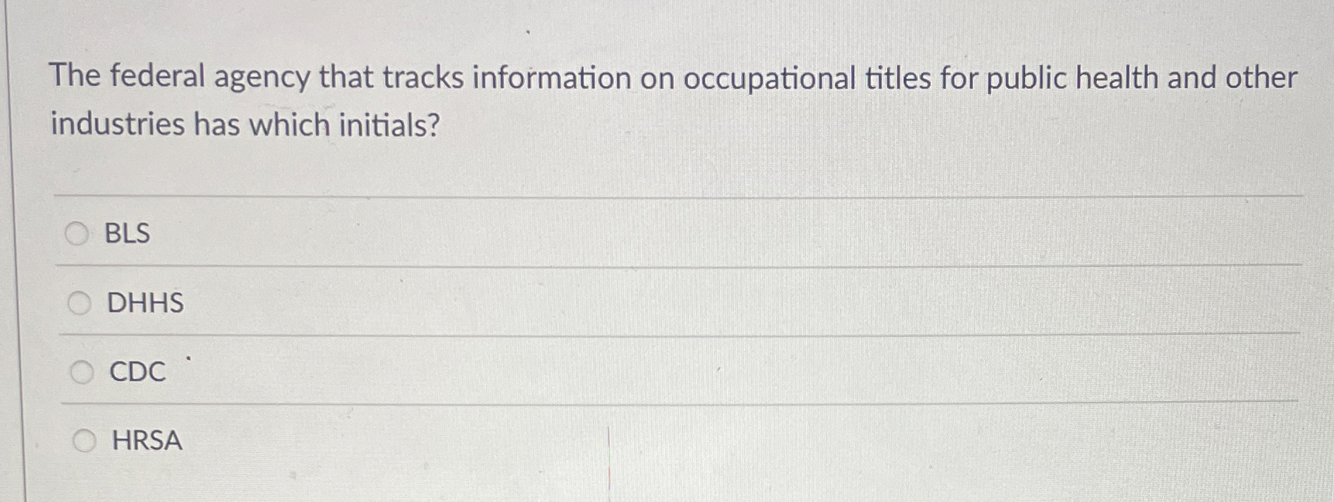 Solved The federal agency that tracks information on