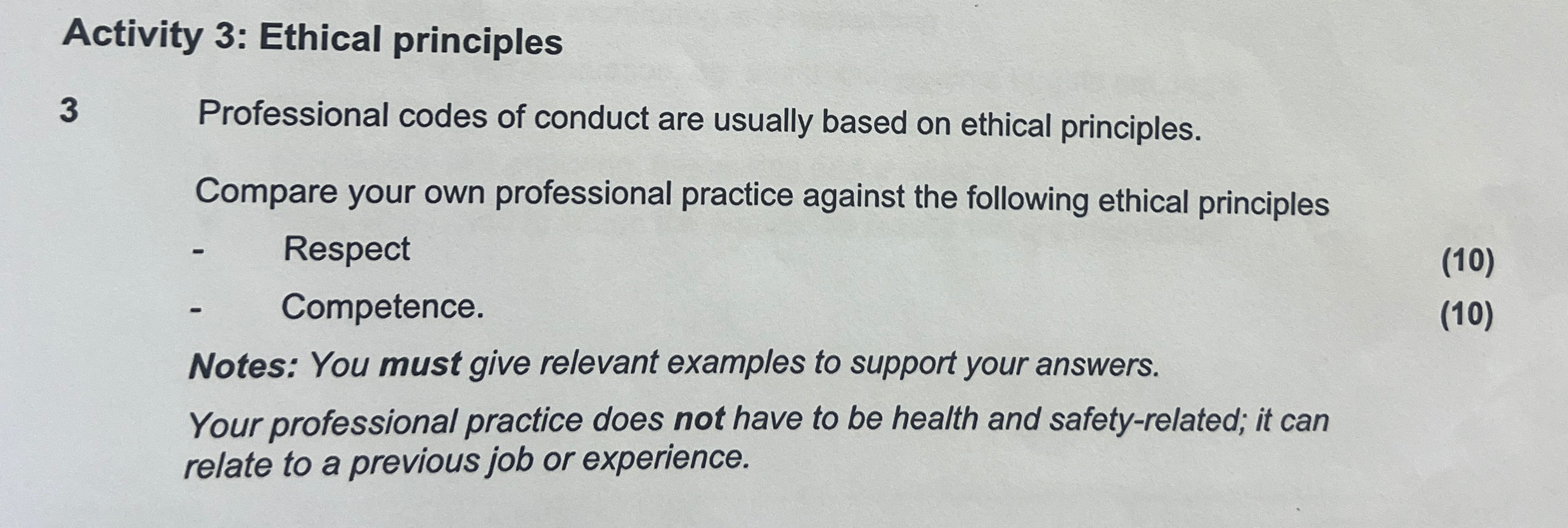 Solved Activity 3: Ethical principles3 ﻿Professional codes | Chegg.com