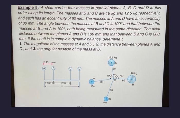 Example 5: A Shaft Carries Four Masses In Parallel | Chegg.com