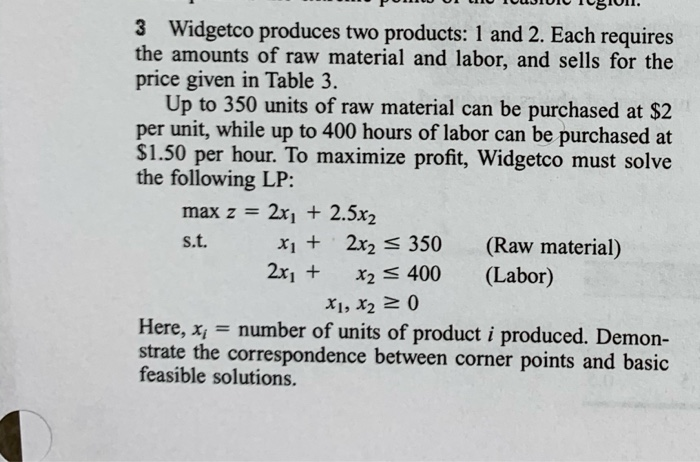 Solved -Po 3 Widgetco produces two products: 1 and 2. Each | Chegg.com