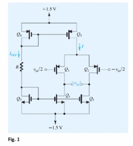 Solved 1. Figure 1 shows a differential amplifier circuit | Chegg.com
