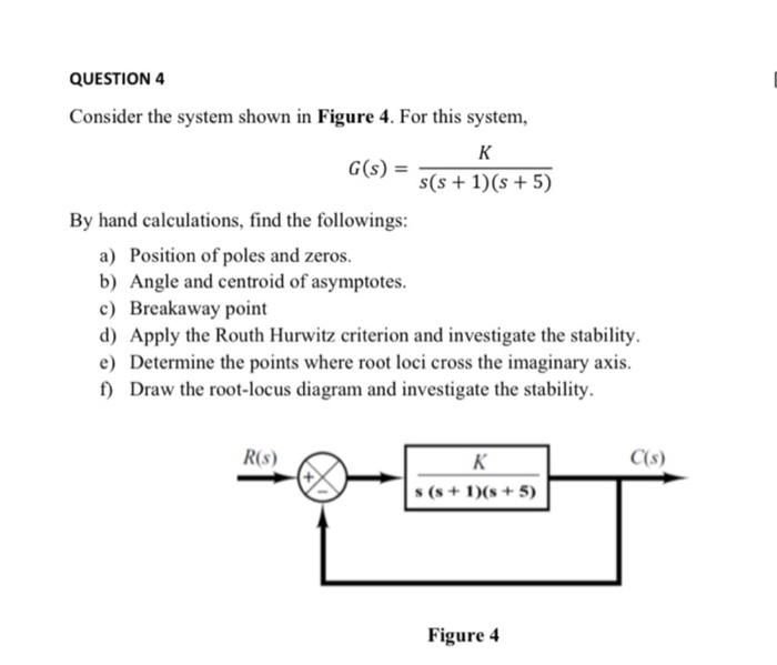Solved Consider the system shown in Figure 4. For this | Chegg.com