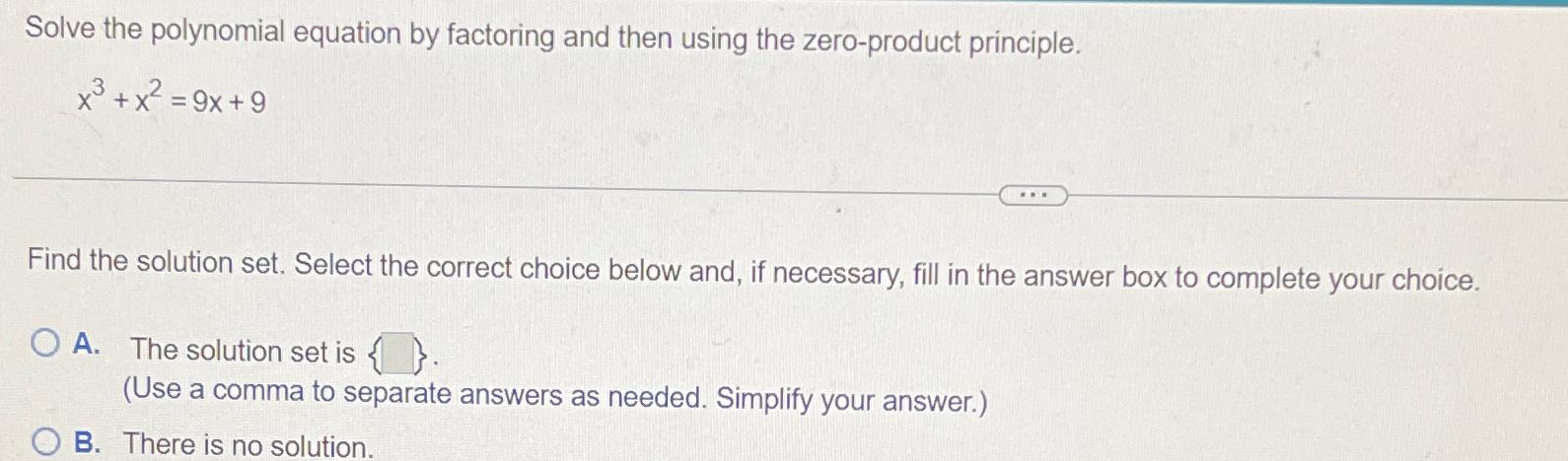 Solved Solve the polynomial equation by factoring and then | Chegg.com