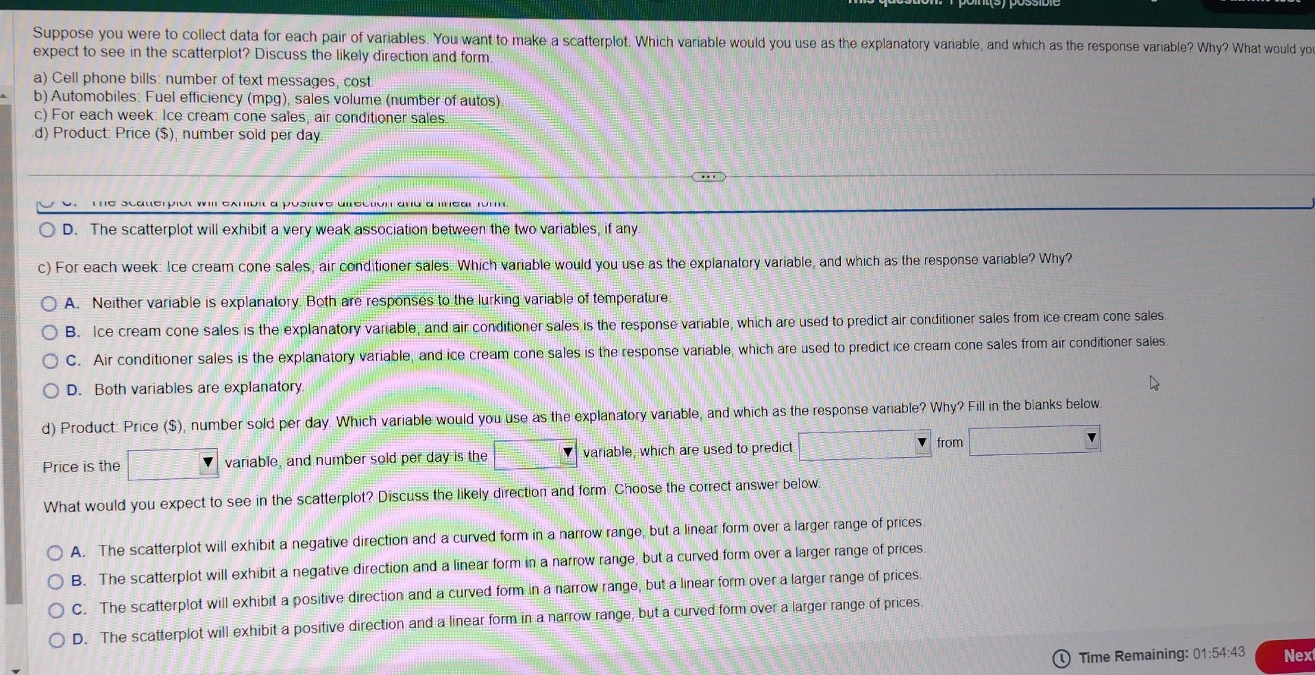 Solved Suppose you were to collect data for each pair of | Chegg.com