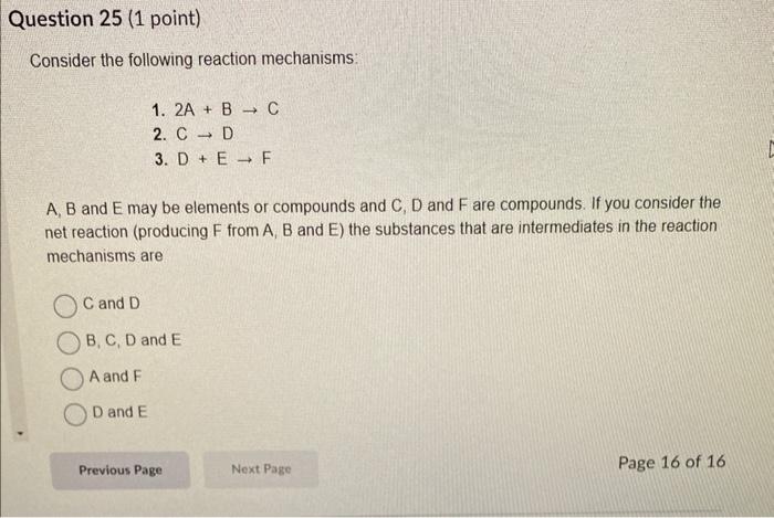 Solved Consider The Following Reaction Mechanisms: 1. 2A+B→C | Chegg.com