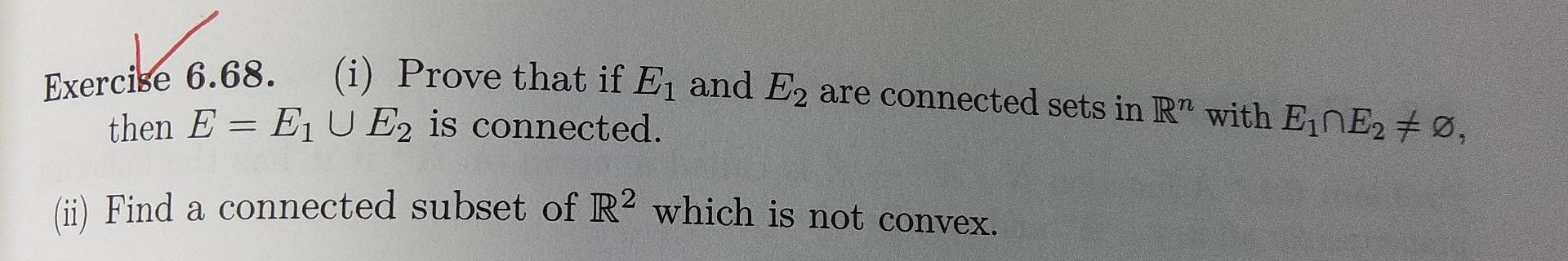 Solved Exercise 6.68. (i) Prove that if E1 and E2 are | Chegg.com