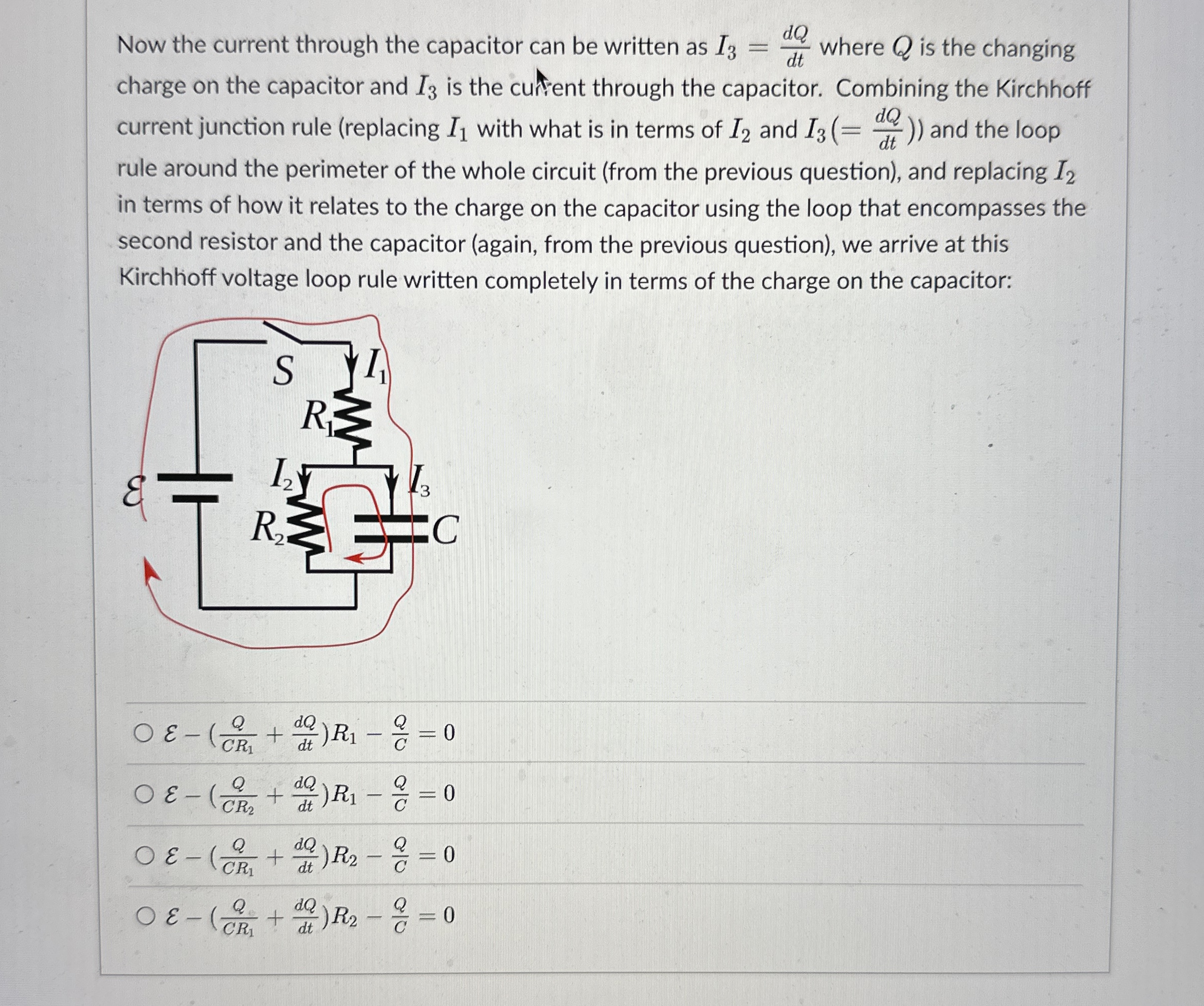 Solved Now the current through the capacitor can be written | Chegg.com