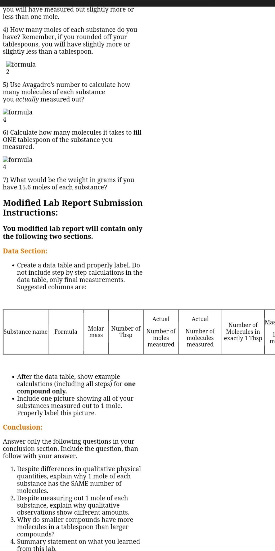 Solved Mole Lab Instructions Introduction For this lab, you | Chegg.com