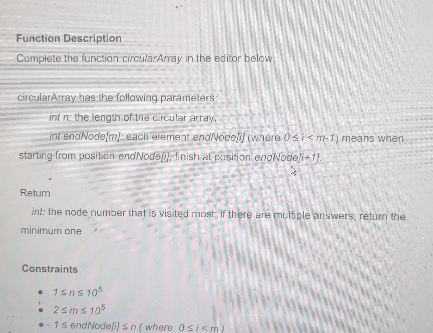 circular array behaves as if it were connected | Chegg.com