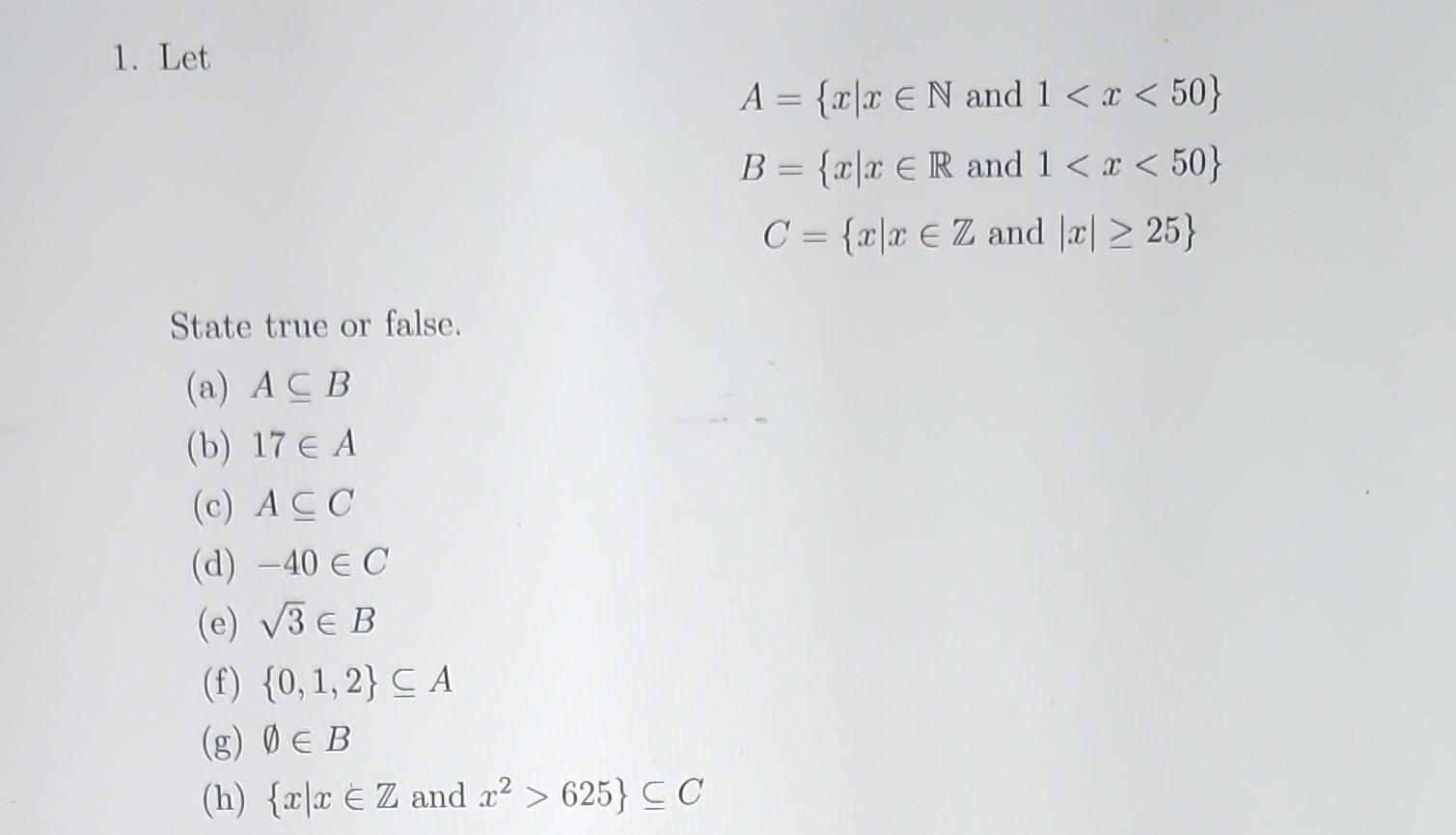 Solved This Is A Question Of Sets And Combinatorics In ( | Chegg.com