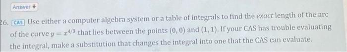 Solved Answer + 26. CAS Use either a computer algebra system | Chegg.com