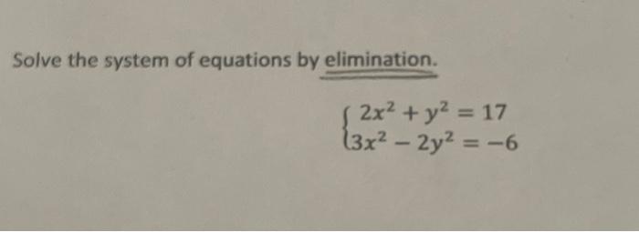 solve the system of linear equations by elimination x 2y 13