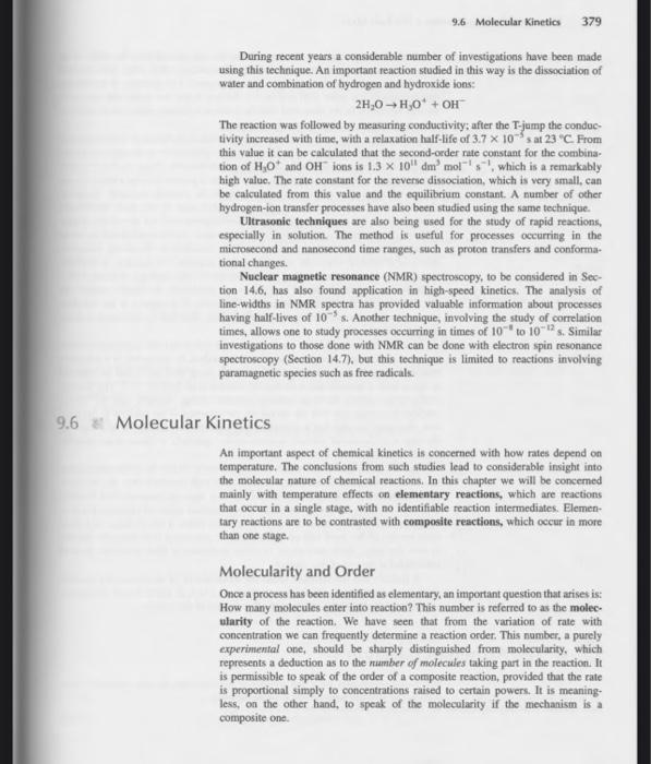 Solved 1 TemperatureJump method was used to determine the