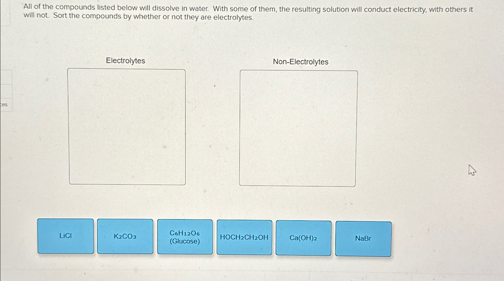 Solved All of the compounds listed below will dissolve in | Chegg.com