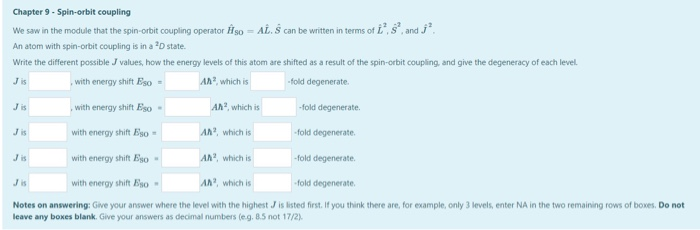 Solved Chapter 9- Spin-orbit coupling AL.S can be written in | Chegg.com