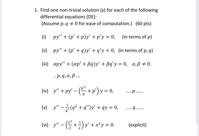 trivial solution