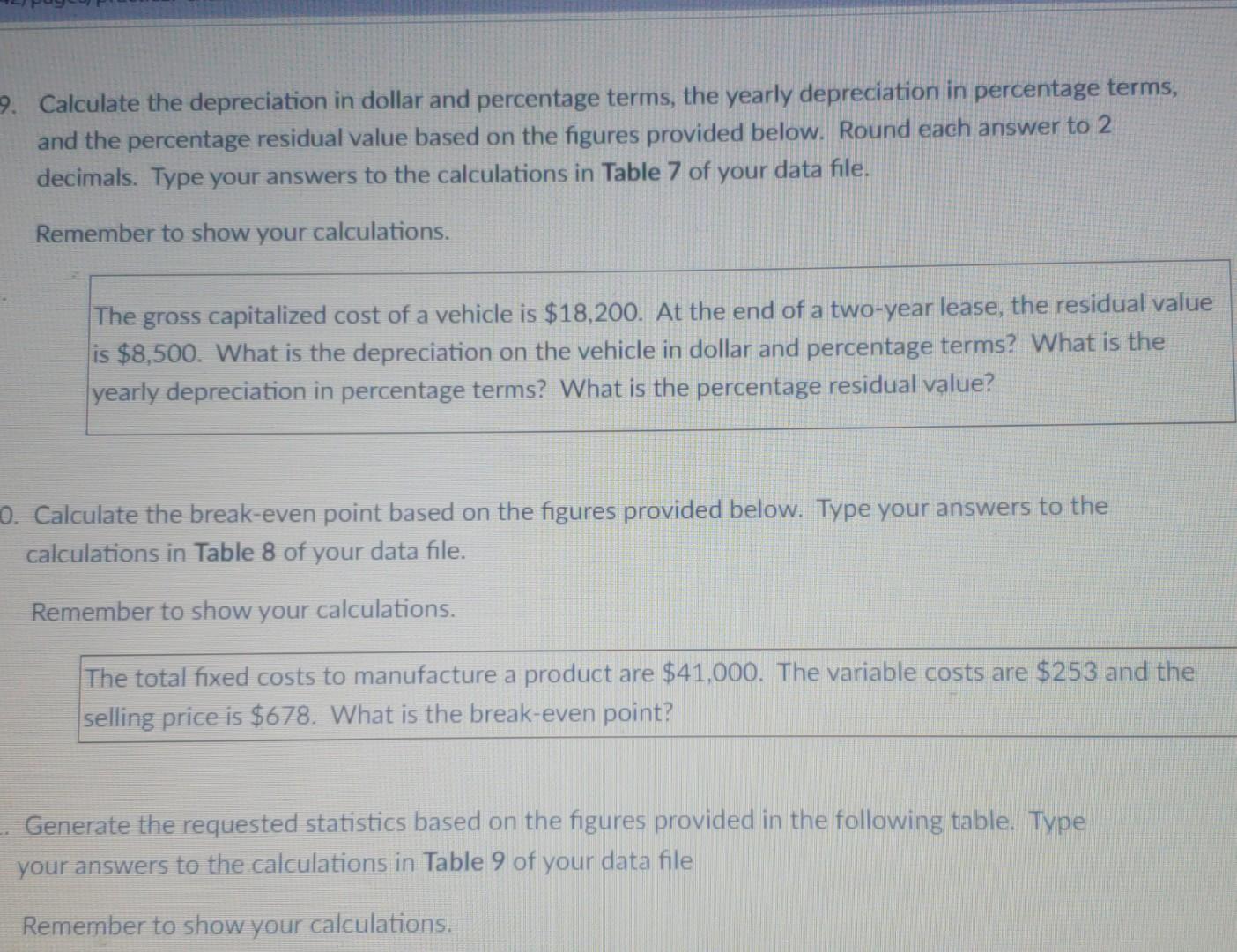 Solved Calculate the depreciation in dollar and percentage Chegg com