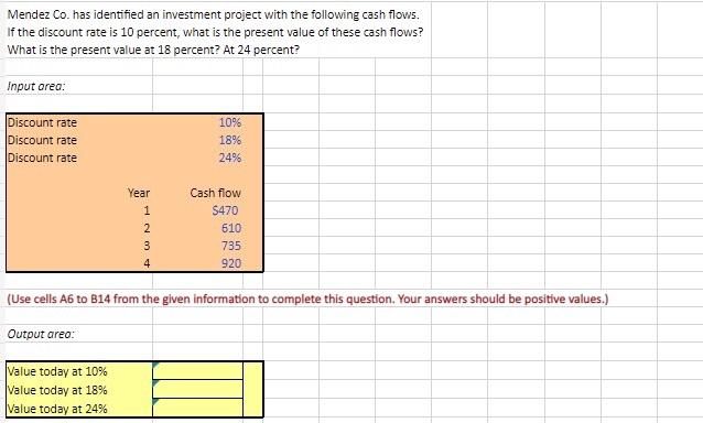 Solved Mendez Co. has identified an investment project with