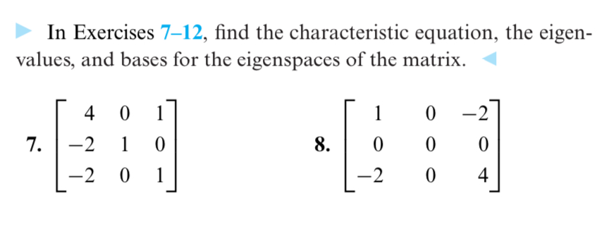 In Exercises 7-12, ﻿find the characteristic equation, | Chegg.com
