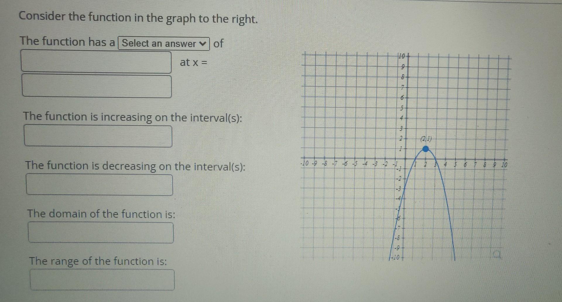 Solved The function is increasing on the interval(s): The | Chegg.com