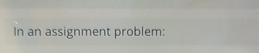 assignment problem questions and answers