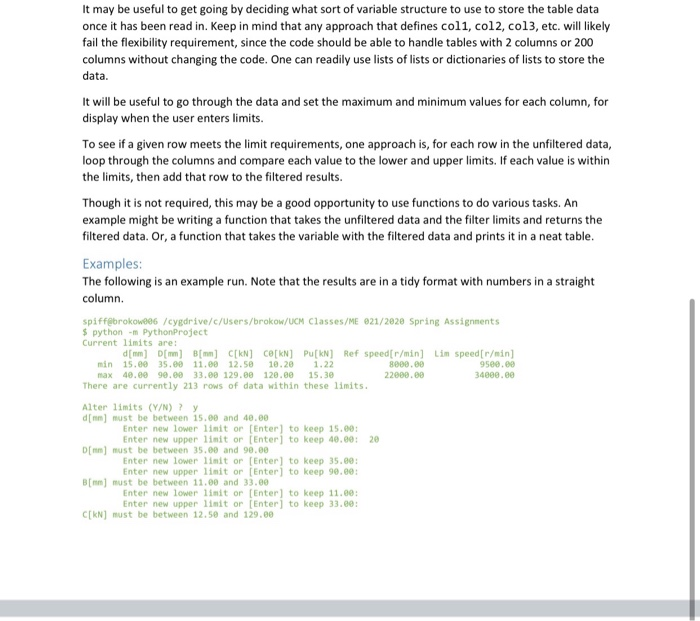 Solved Spring 2020 Python Project 1. Write a program to | Chegg.com
