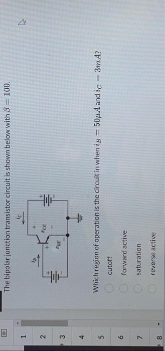 Solved The Bipolar Junction Transistor Circuit Is Shown | Chegg.com